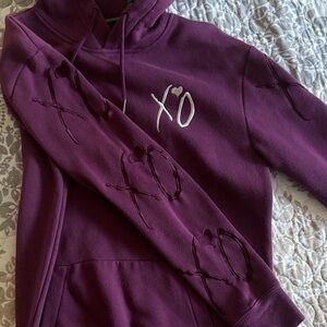 The Weeknd x H&M XO Hoodie Tiger and Snake Big Logo Purple Sweatshirt Sz S